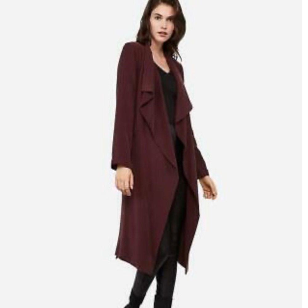 EXPRESS Maroon trench coat
